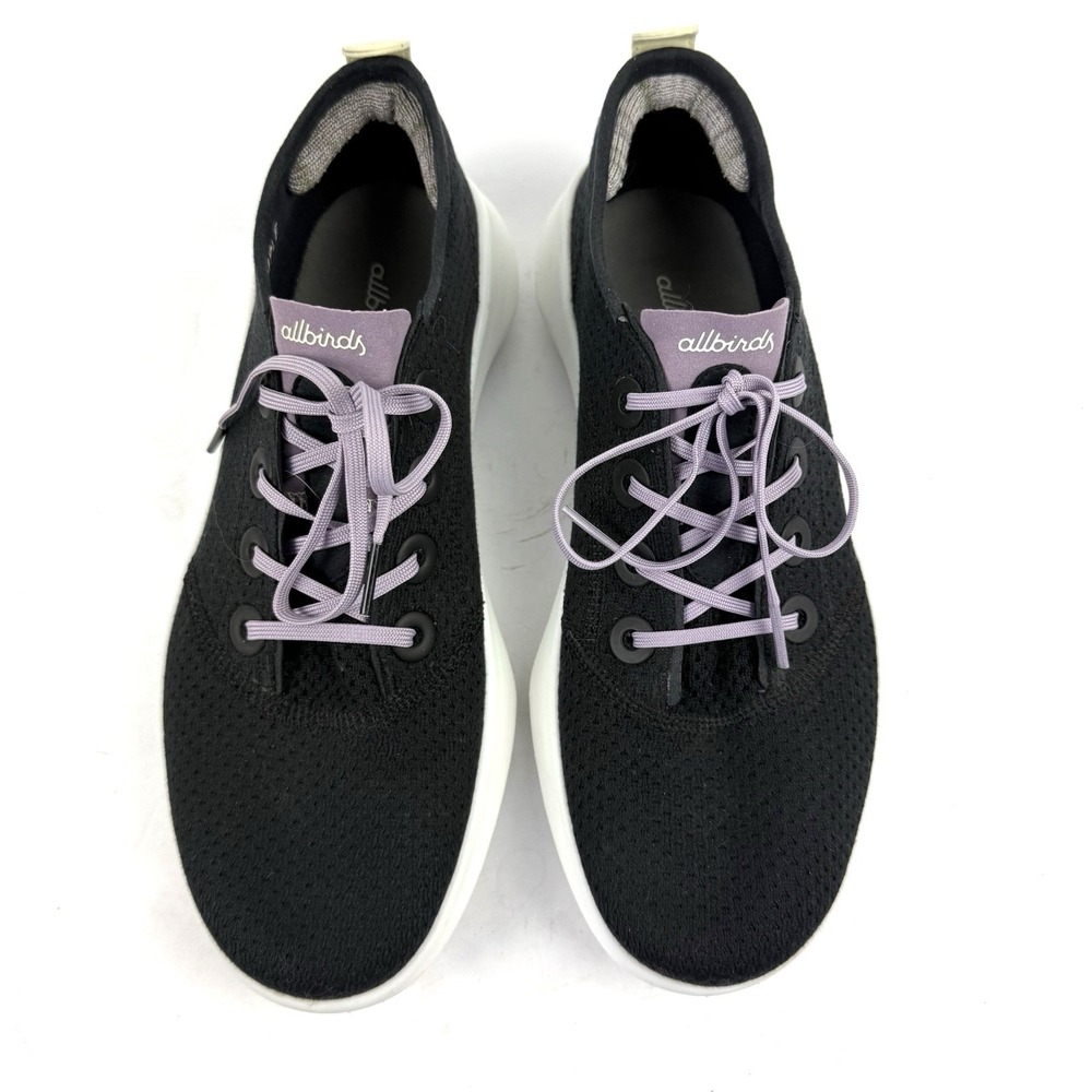 Allbirds Super Light Tree Runner Mens 9‎ Black Lavender Lace Up Shoes